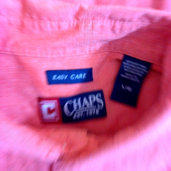 Chaps Orange Button Down Dress Shirt - Picture 6 of 6